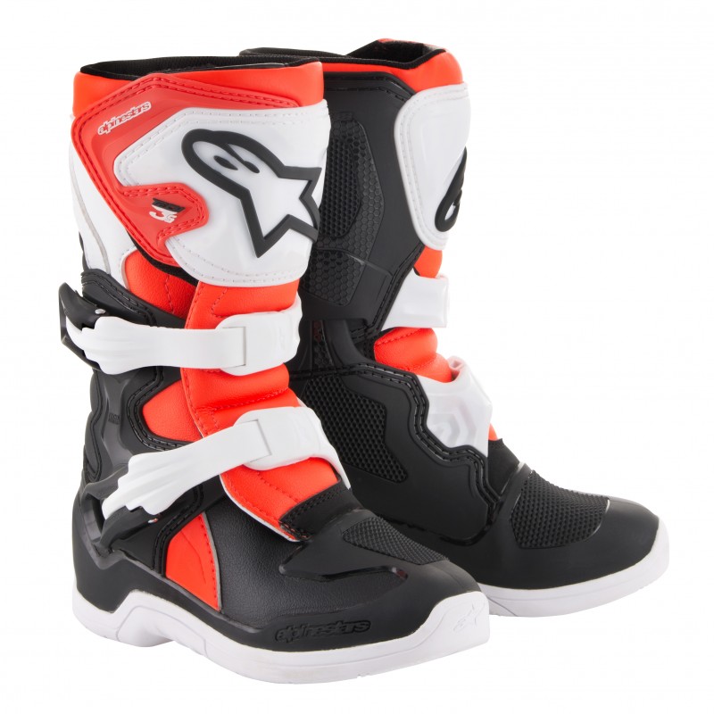 BUTY ALPINESTARS TECH 3S KIDS JUNIOR BLACK/WHITE/FLUO RED