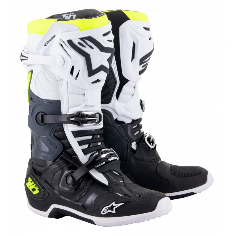 BUTY ALPINESTARS TECH 10 BLACK/WHITE/FLUO YELLOW