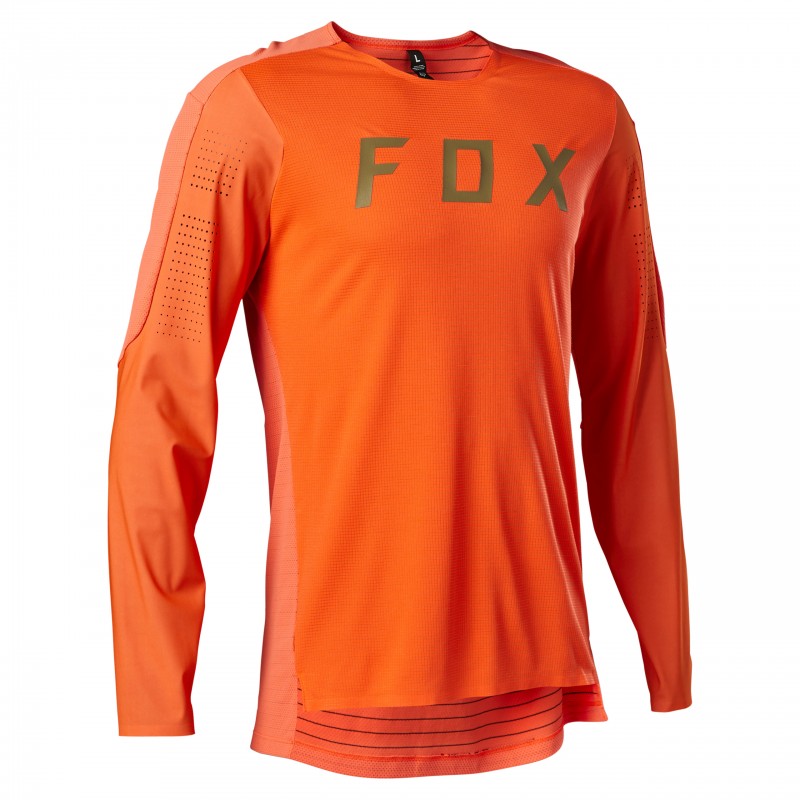 KOSZULKA ROWEROWA Z DŁUGIM RĘKAWEM FOX FLEXAIR PRO FLUO ORANGE