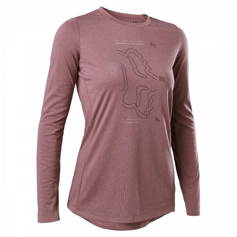 KOSZULKA ROWEROWA Z DŁUGIM RĘKAWEM FOX LADY RANGER DR PLUM PERFECT