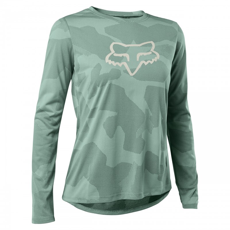 KOSZULKA ROWEROWA Z DŁUGIM RĘKAWEM FOX LADY RANGER TRU DRI EUCALYPTUS