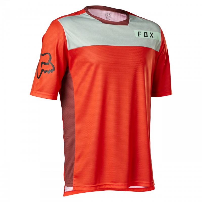 KOSZULKA ROWEROWA FOX DEFEND MOTH FLUO RED