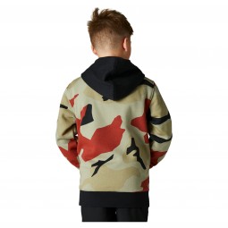 BLUZA Z KAPTUREM NA ZAMEK FOX JUNIOR BNKR GREEN CAMO