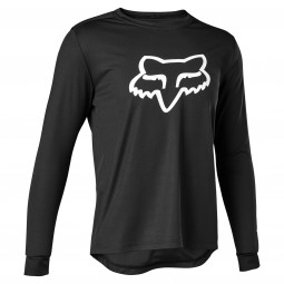 KOSZULKA ROWEROWA Z DŁUGIM RĘKAWEM FOX JUNIOR RANGER BLACK