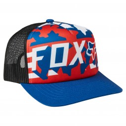 CZAPKA Z DASZKIEM FOX RED WHITE AND TRUE SNAPBACK ROYAL BLUE