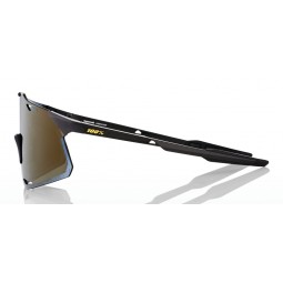 Okulary 100% HYPERCRAFT Matte Black - Soft Gold Mirror Lens (Szkła Złote Lustrzane LT 10% + Szkła Przeźroczyste LT 93%) (NEW 202