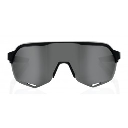 Okulary 100% S2 Soft Tact Black - Smoke Lens (Szkła Czarne Smoke LT 12% + Szkła Przeźroczyste LT 93%) (NEW 2022)