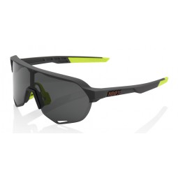 Okulary 100% S2 Soft Tact Cool Grey - Smoke Lens (Szkła Czarne Smoke LT 12% + Szkła Przeźroczyste LT 93%) (NEW 2022)