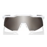 Okulary 100% SPEEDCRAFT Matte White - HiPER Silver Mirror Lens (Szkła Srebrne Lustrzane LT 14% + Szkła Przeźroczyste LT 93%) (NE