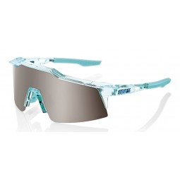 Okulary 100% SPEEDCRAFT SL Polished Translucent Mint - HiPER Silver Mirror Lens (Szkła Srebrne Lustrzane LT 14% + Szkła Przeźroc