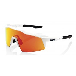 Okulary 100% SPEEDCRAFT SL Soft Tact Off White - HiPER Red Multilayer Mirror Lens (Szkła Czerwone Lustrzane Wielowarstwowe LT 11