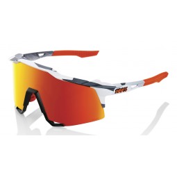 Okulary 100% SPEEDCRAFT Soft Tact Grey Camo - HiPER Red Multilayer Mirror Lens (Szkła Czerwone Lustrzane Wielowarstwowe LT 21% +