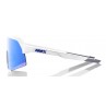 Okulary 100% S3 Matte White - HiPER Blue Multilayer Mirror Lens (Szkła Niebieskie Lustrzane Wielowarstwowe LT 15% + Szkła Przeźr