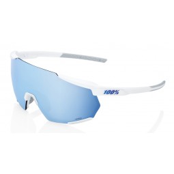 Okulary 100% RACETRAP 3.0 Matte White - HiPER Blue Multilayer Mirror Lens (Szkła Niebieskie Lustrzane Wielowarstwowe LT 13% + Sz