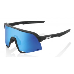 Okulary 100% S3 Matte Black - HiPER Blue Multilayer Mirror Lens (Szkła Niebieskie Lustrzane Wielowarstwowe LT 15% + Szkła Przeźr