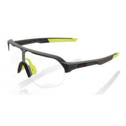 Okulary 100% S2 Soft Tact Cool Grey - Photochromic Lens (Szkła Fotochromatyczne LT 16%-77%) (NEW 2022)