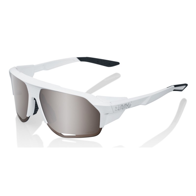 Okulary 100% NORVIK Soft Tact White - HiPER Silver Mirror Lens (Szkła Srebrne Lustrzane + Szkła Przeźroczyste) (NEW 2022)