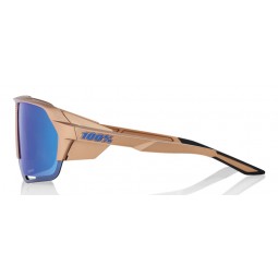 Okulary 100% NORVIK Matte Copper Chromium - Blue Multilayer Mirror Lens (Szkła Niebieskie Lustrzane Wielowarstwowe + Szkła Przeź