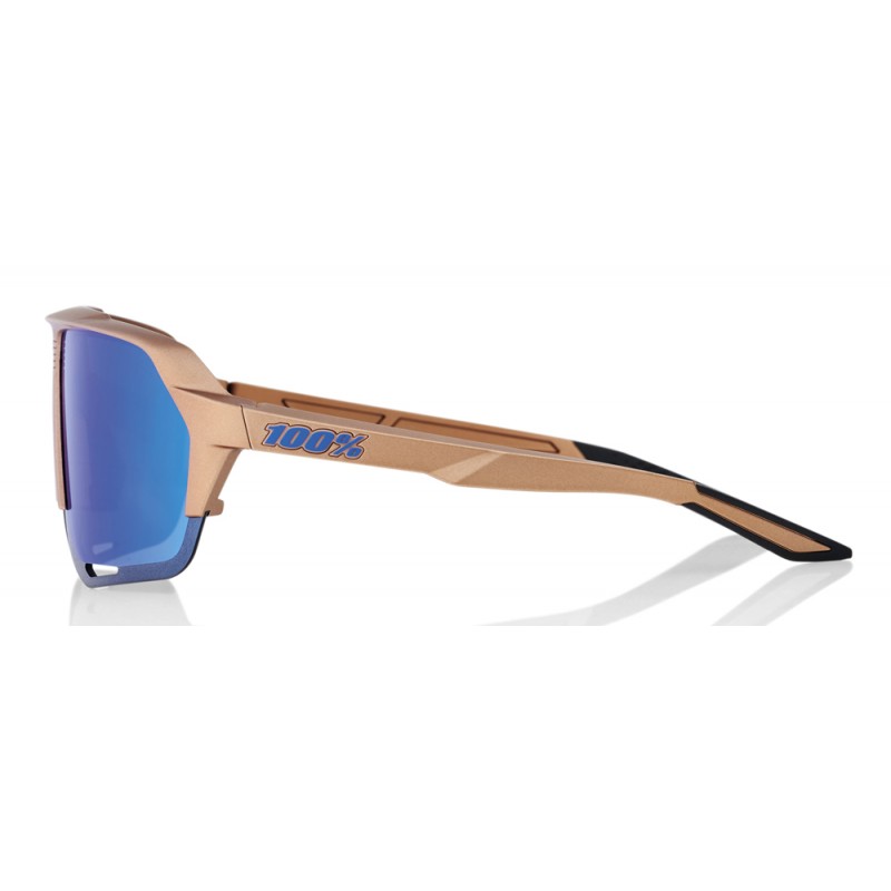 Okulary 100% NORVIK Matte Copper Chromium - Blue Multilayer Mirror Lens (Szkła Niebieskie Lustrzane Wielowarstwowe + Szkła Przeź