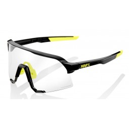 Okulary 100% S3 Gloss Black - Photochromic Lens (Szkła Fotochromowe LT 24%-89%) (NEW 2022)