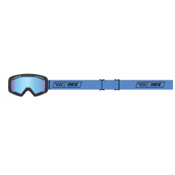 GOGLE IMX ENDURANCE RACE BLACK MATT/ BLUE - SZYBA IRIDIUM BLUE + CLEAR (2 SZYBY W ZESTAWIE)