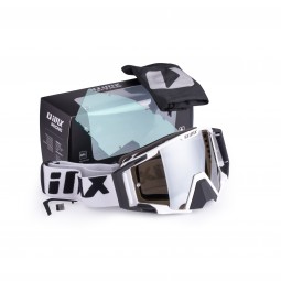 GOGLE IMX SAND WHITE/BLACK MATT - SZYBA SILVER IRIDIUM + CLEAR (2 SZYBY W ZESTAWIE)