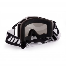 GOGLE IMX SAND WHITE/BLACK MATT - SZYBA SILVER IRIDIUM + CLEAR (2 SZYBY W ZESTAWIE)