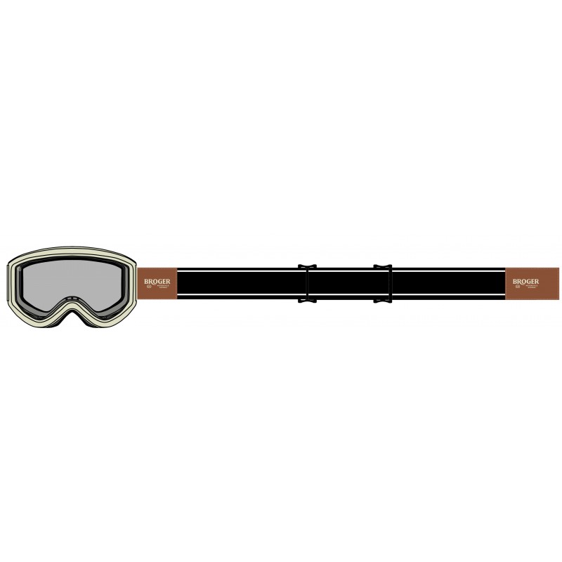 GOGLE BROGER MONTANA WHITE MATT/BLACK/GREY