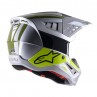 KASK ALPINESTARS S-M5 BOND SILVER/FLUO YELOW/MILITARY GREEN GLOSSY