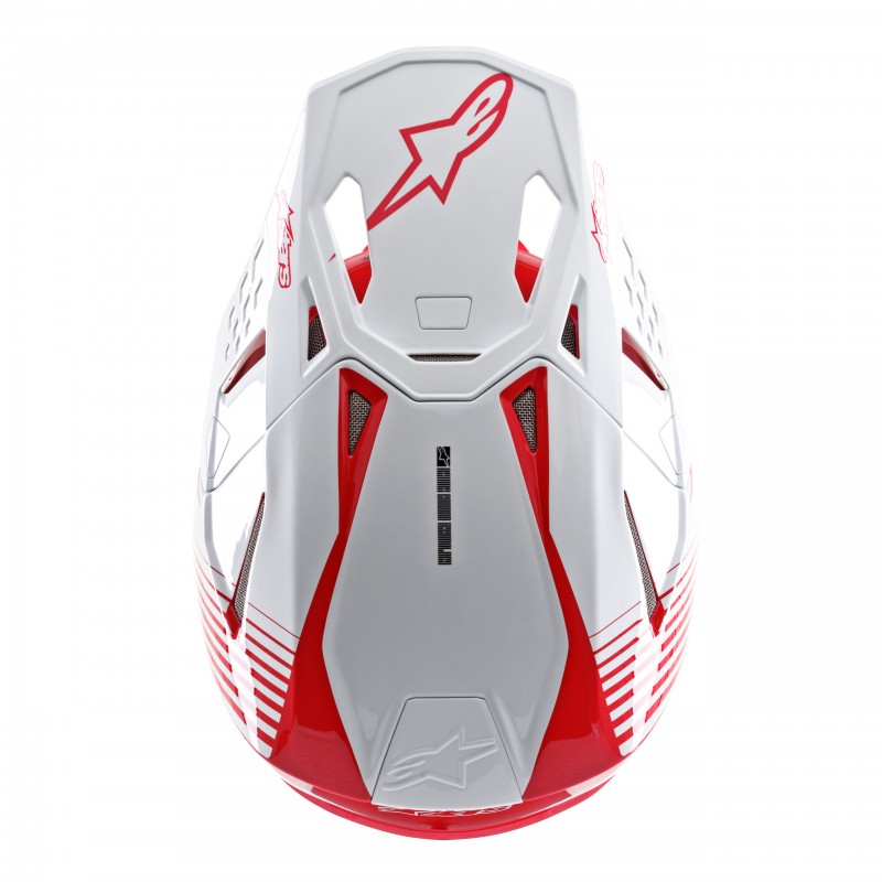 KASK ALPINESTARS SUPERTECH S-M10 DYNO RED/WHITE GLOSSY