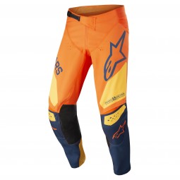 SPODNIE ALPINESTARS RACER FACTORY JUNIOR ORANGE/DARK BLUE/WARM YELLOW