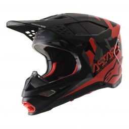 KASK ALPINESTARS SUPERTECH S-M8 ECHO BLACK/GREY/FLUO RED M&G