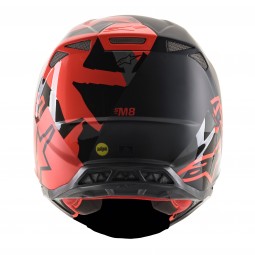 KASK ALPINESTARS SUPERTECH S-M8 ECHO BLACK/GREY/FLUO RED M&G