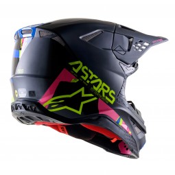 KASK ALPINESTARS SUPERTECH S-M8 ECHO BLACK/BLUE YELLOW PINK FL