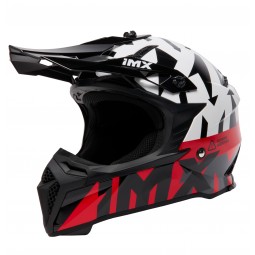 KASK IMX FMX-02 BLACK/WHITE/FLO RED/GREY GLOSS GRAPHIC
