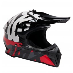 KASK IMX FMX-02 BLACK/WHITE/FLO RED/GREY GLOSS GRAPHIC