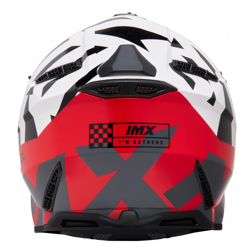 KASK IMX FMX-02 BLACK/WHITE/FLO RED/GREY GLOSS GRAPHIC