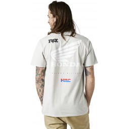 T-SHIRT FOX HONDA WING LIGHT GREY