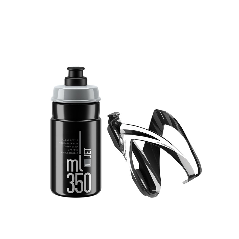 Elite Zestaw CEO Koszyk White +Bidon Jet 350ml