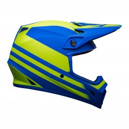 KASK BELL MX-9 MIPS DISRUPT MATTE CLASSIC BLUE/HI-VIZ YELLOW