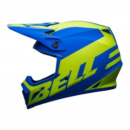 KASK BELL MX-9 MIPS DISRUPT MATTE CLASSIC BLUE/HI-VIZ YELLOW