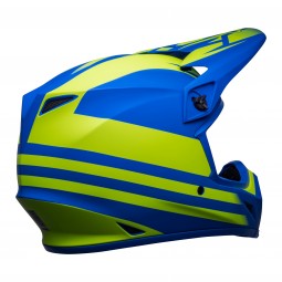 KASK BELL MX-9 MIPS DISRUPT MATTE CLASSIC BLUE/HI-VIZ YELLOW