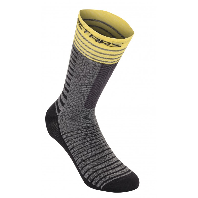 SKARPETY ALPINESTARS DROP 19 MID GREY/YELLOW