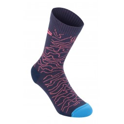 SKARPETY ALPINESTARS DROP 15 DARK NAVY/CORAL