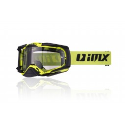 GOGLE IMX DUST GRAPHIC FLO YELLOW/BLACK MATT - SZYBA DARK SMOKE + CLEAR (2 SZYBY W ZESTAWIE)