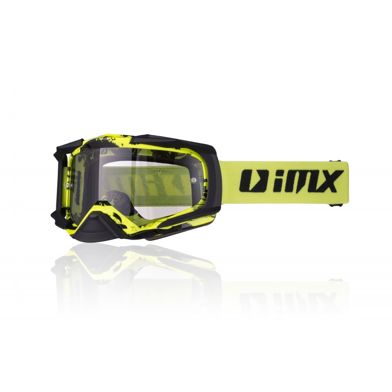 GOGLE IMX DUST GRAPHIC FLO YELLOW/BLACK MATT - SZYBA DARK SMOKE + CLEAR (2 SZYBY W ZESTAWIE)