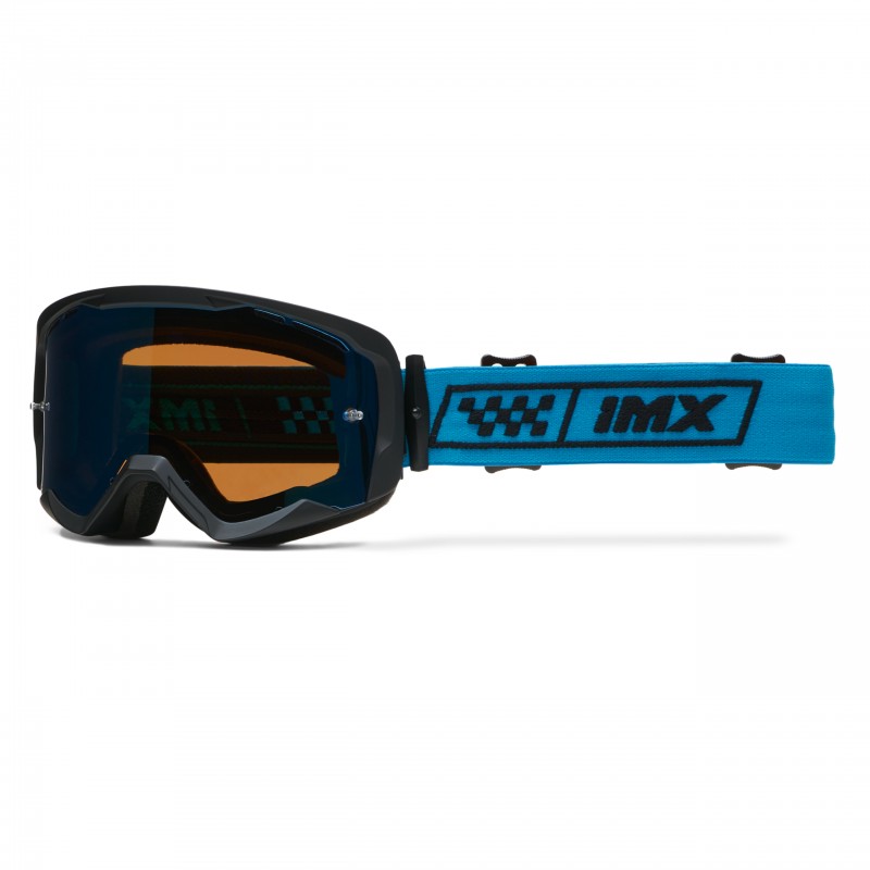 GOGLE IMX ENDURANCE RACE BLACK MATT/ BLUE - SZYBA IRIDIUM BLUE + CLEAR (2 SZYBY W ZESTAWIE)