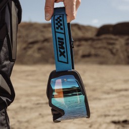 GOGLE IMX ENDURANCE RACE BLACK MATT/ BLUE - SZYBA IRIDIUM BLUE + CLEAR (2 SZYBY W ZESTAWIE)