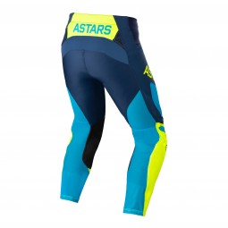 SPODNIE ALPINESTARS RACER FACTORY JUNIOR DARK BLUE/FLUO YELLOW/BLUE NEO