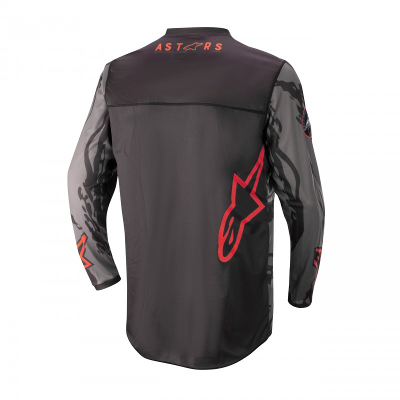BLUZA ALPINESTARS RACER TACTICAL JUNIOR BLACK/GREY CAMO/FLUO RED